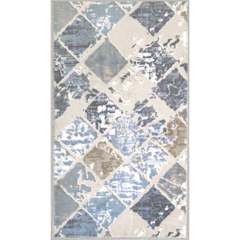 Ebern Designs Loewen Print Absorbent Soft NonSlip Kitchen Mat